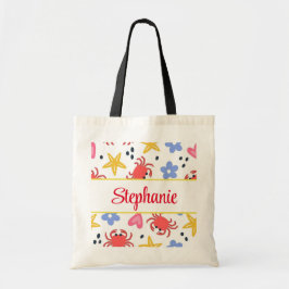 Leuk strand gepersonaliseerde canvas tas