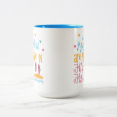 Leuk strand huis flip flop liefhebbers woord kunst tweekleurige koffiemok (Center)