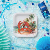Leuk strand krab liefhebbers partij papier bord (Feest)