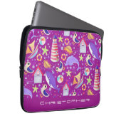 Leuk strand Magenta Electronics Bag Laptop Sleeve (Voorkant Rechts)