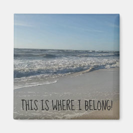 Leuk strand oceaan foto print magneet