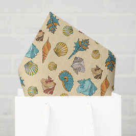 leuk strand schelp patroon  tissuepapier