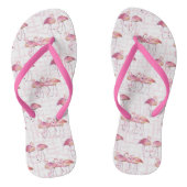 Leuk strand tropisch flamingo patroon Teenslippers (Voetbed)