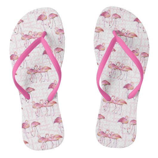 Leuk strand tropisch flamingo patroon Teenslippers (Voetbed)