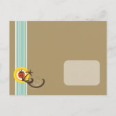 Leuk strand Tropische zonsondergang palmbomen spar Aankondigingskaart (Achterkant)