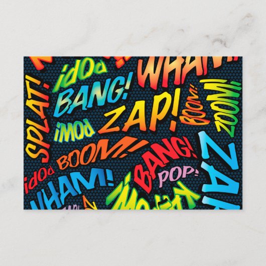 Leuk stripboek Bruiloft Accommodatie Details Informatiekaartje (Achterkant)