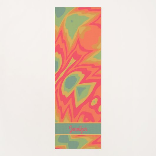 Leuk Stropdas-geverfd geïnspireerd kleurrijk Abstr Yogamat (Voorkant)