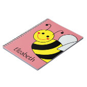 Leuk stuntel Gepersonaliseerde Bij Notitieboek (Linkerzijde)