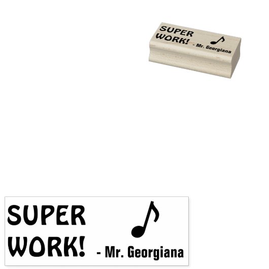 Leuk "SUPER WERK!" Het merken Rubberzegel Rubberstempel (Gestempeld)