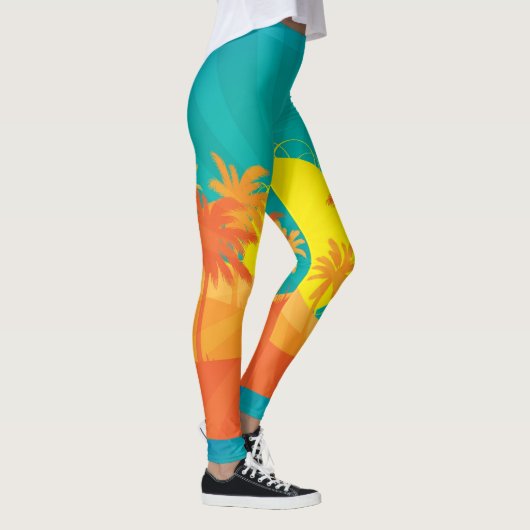 Leuk surf zandzon en lucht leggings (Rechts)