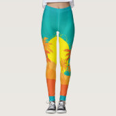 Leuk surf zandzon en lucht leggings (Voorkant)