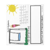Leuk Swingdown Woordspel voor Kinderen Klein Notitieblok (Voorkant)