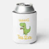 Leuk T-Rex nippen thee feest Blikjeskoeler (Blikje Achterkant)