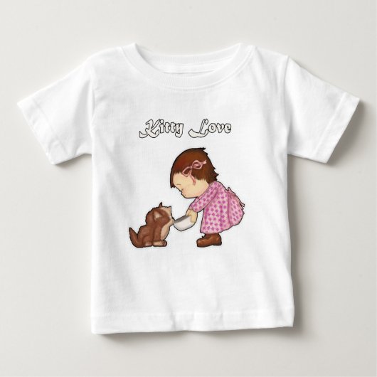 Leuk T-shirt met cartoon meisje (Voorkant)