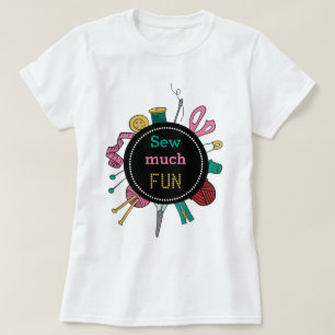Leuk T-shirt met handgetekende naai- en ambachteli