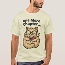 Leuk T-shirt met kat die van lezen houdt