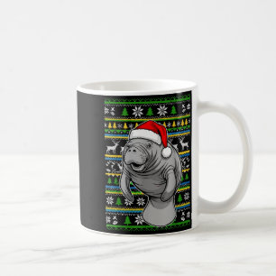 Leuk T-shirt met kerstmanatee, Manatee lelijk kers Koffiemok