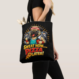 Leuk T-shirt voor honden die van fitness en pizza Tote Bag
