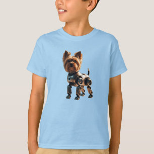 Leuk T-shirt voor kinderen met Yorkie Robot