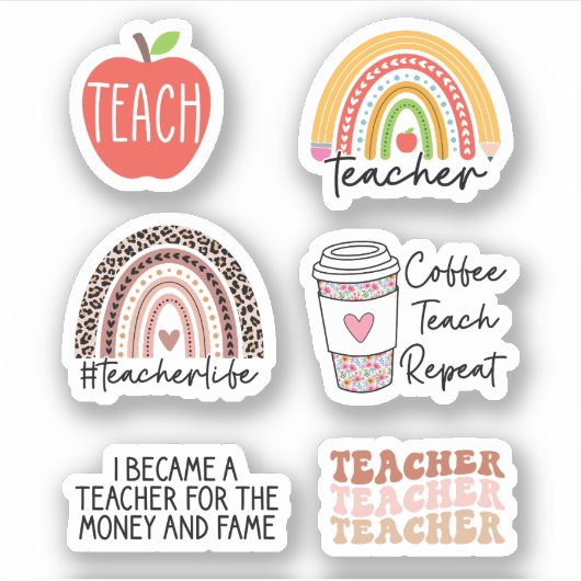 Leuk Teacher Sticker Pack - Leraar Appreciation (Voorkant)