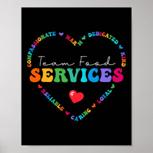 Leuk Team Food Services Waardering Terug naar scho Poster