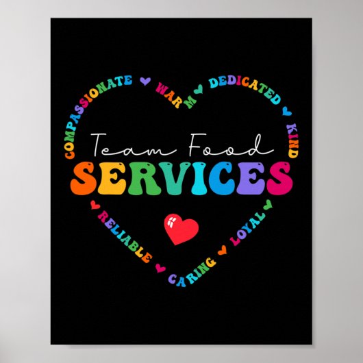Leuk Team Food Services Waardering Terug naar scho Poster (Voorkant)