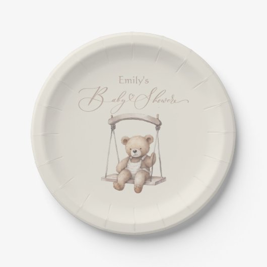 Leuk  Teddy Bear Baby shower Papieren Bordje