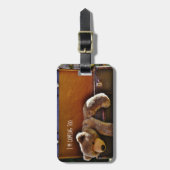 Leuk TeddyBear gepersonaliseerd Bagagelabel (Voorkant verticaal)