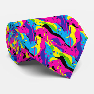 Leuk tegelpatroon in 90s-stijl stropdas