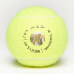 Leuk Tennis Foto Bruiloft Save the Date Tennisballen<br><div class="desc">Tennisbal Sla de datum op. Foto. Leuk.</div>