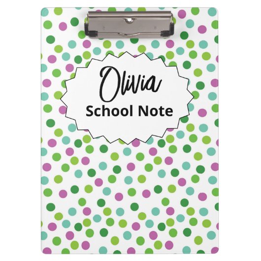 Leuk Terug naar School Benodigdheden voor Kinderen Klembord (Voorkant)
