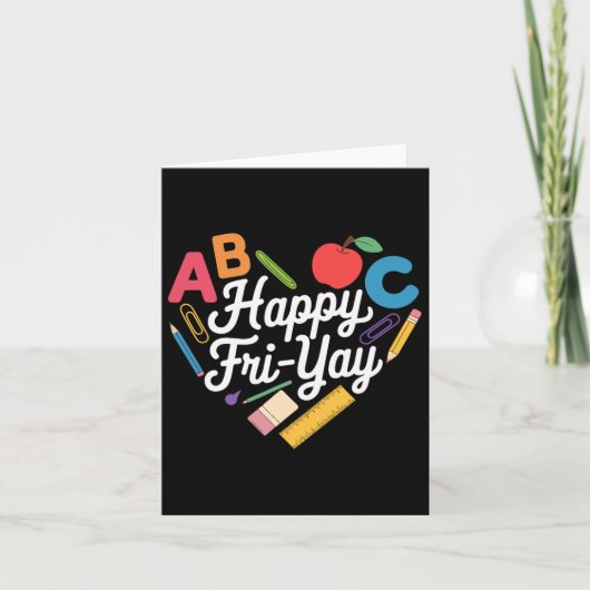 Leuk terug naar school Collectie Happy Fri-Yay Fun Kaart (Voorkant)