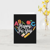 Leuk terug naar school Collectie Happy Fri-Yay Fun Kaart (Gele Bloem)
