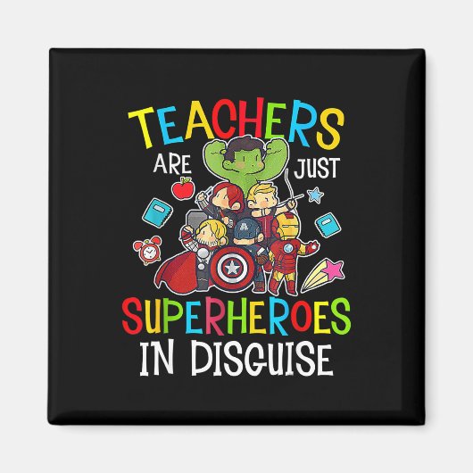Leuk Terug naar School leraren zijn superhelden ge Magneet (Voorkant)