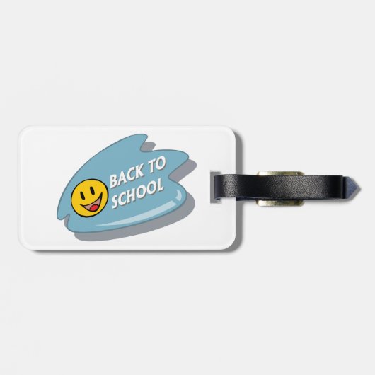 Leuk Terug naar School Smile Face Bagagelabel (Achterkant horizontaal)