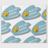 Leuk Terug naar School Smiley Face Cadeaupapier (Vlak)