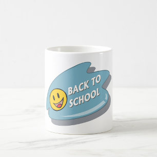 Leuk Terug naar School Smiley Face Koffiemok