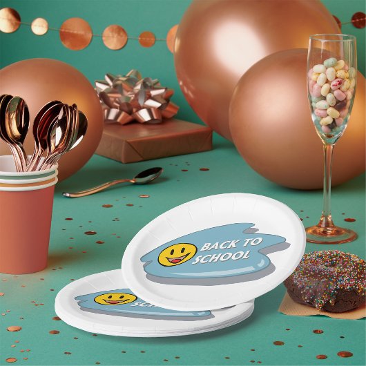 Leuk Terug naar School Smiley Face Papieren Bordje