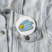 Leuk Terug naar School Smiley Face Ronde Button 7,6 Cm