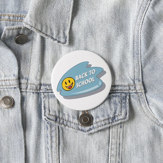 Leuk Terug naar School Smiley Face Ronde Button 7,6 Cm