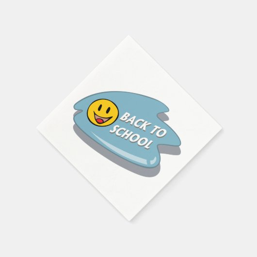 Leuk Terug naar School Smiley Face Servet (Hoek)