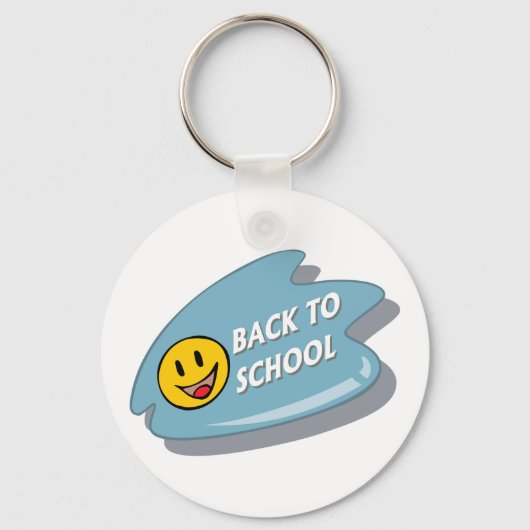 Leuk Terug naar School Smiley Face Sleutelhanger (Voorkant)