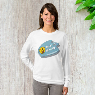 Leuk Terug naar School Smiley Face T-shirt