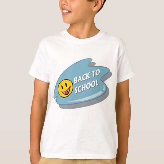 Leuk Terug naar School Smiley Face T-shirt (Voorkant)