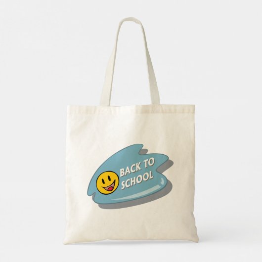 Leuk Terug naar School Smiley Face Tote Bag (Achterkant)