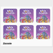 Leuk terug naar school vierkante sticker (Vel)