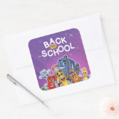 Leuk terug naar school vierkante sticker (Envelop)