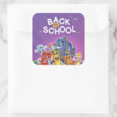 Leuk terug naar school vierkante sticker (Tas)