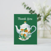 Leuk theehuis dank je  briefkaart (Staand voorkant)