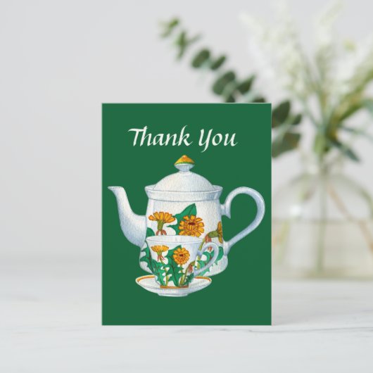 Leuk theehuis dank je briefkaart (Staand voorkant)